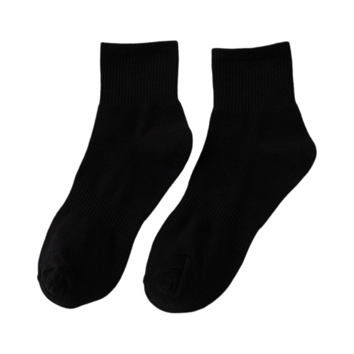 Athletic gusseted mid-calf socks wrap around the ankles and soles of the feet for greater comfort during exercise A pack of 10 pairs