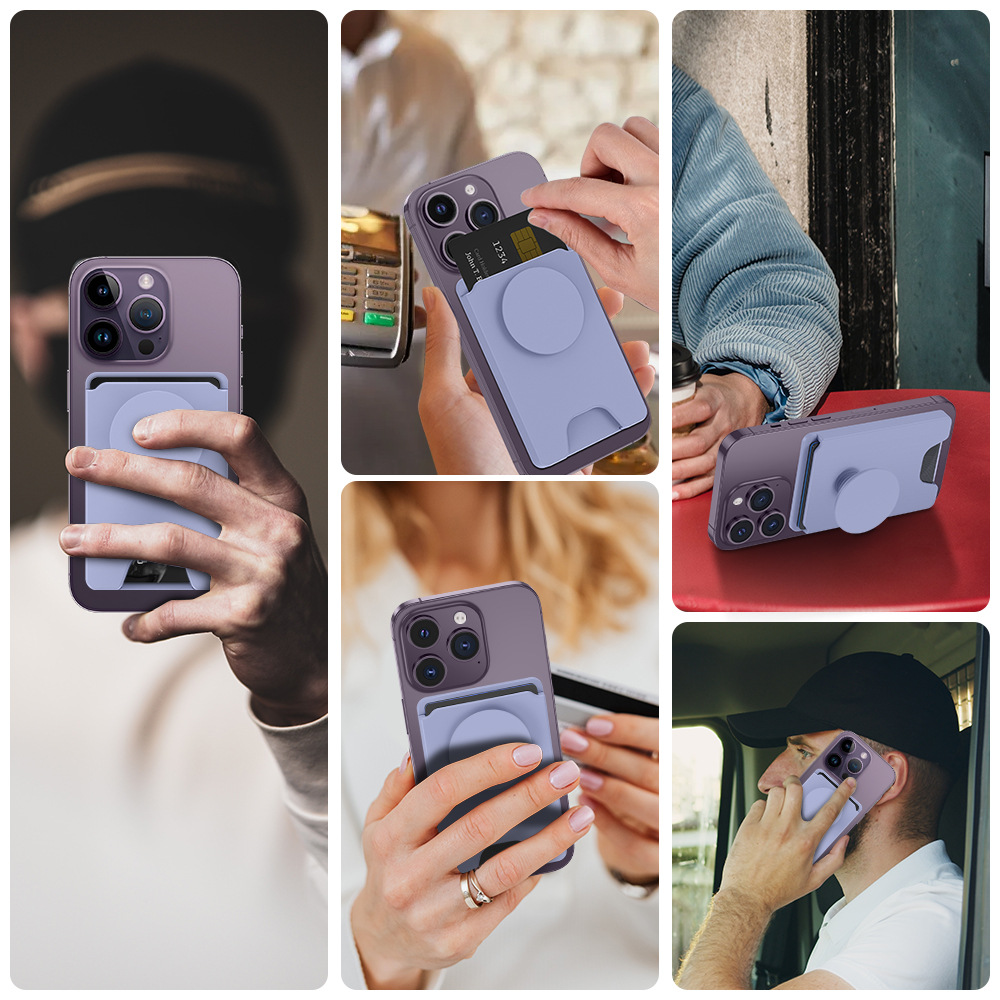 Premium Designed Stylish Phone Grip Wallet for Women Men Phone Stand for Desk and Phone Holder Mount Bracket Car Compatible