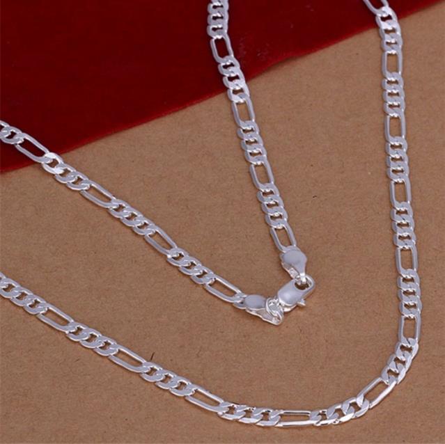 Elegant 925 Sterling Silver Necklace with 4MM Links Versatile Length of 16-30 Inches Perfect for Special Occasions