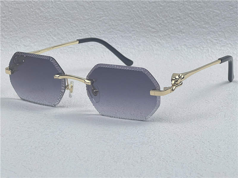 Sunglasses new retro Piccadilly irregular crystal cut lens eyewear 0288S frameless animal legs fashion avant-garde design uv400 light-colored decorative glasses