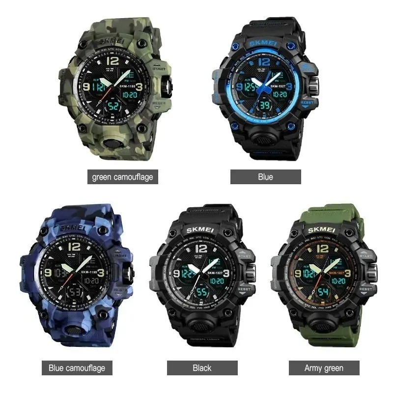 Smart Watch Sport Electronic Men's Watch 2000 Full Function World Time LED Auto Hand Lifting Lamp GWG Oak Series