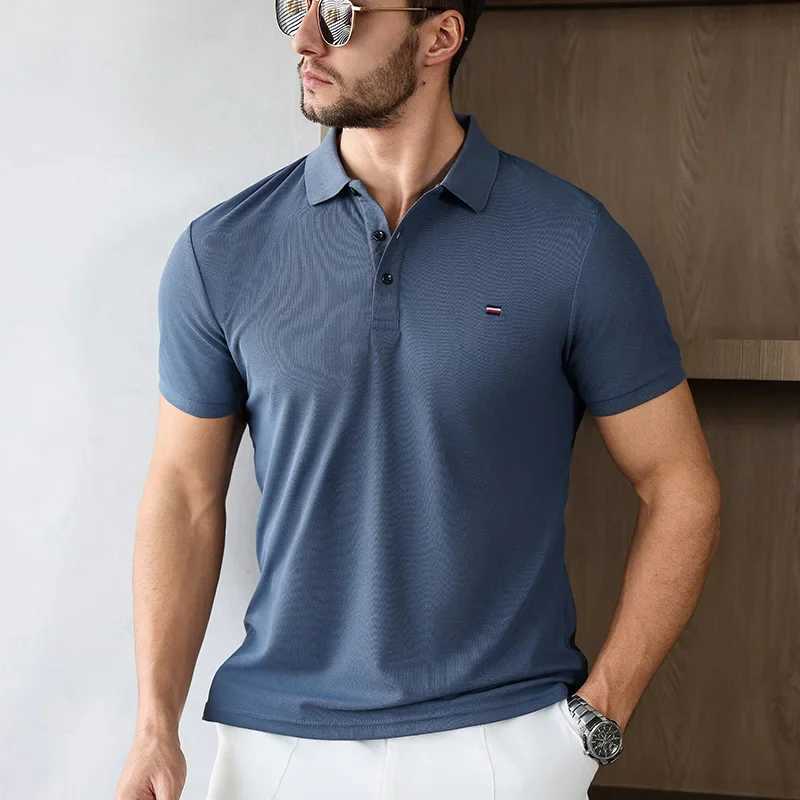 2025 new mens casual fashion embroidered short sleeved polo shirt high-end business summer comfortable paradigm topXJ250331