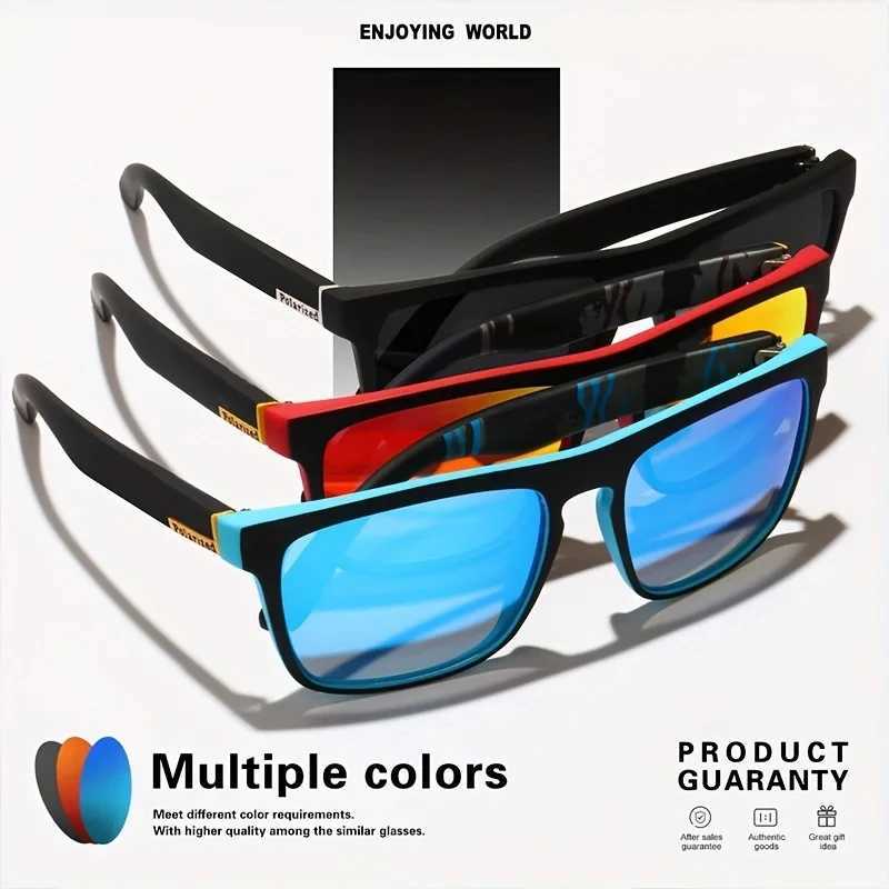 3PCS Fantasy cool classic polarized square fashion glasses for men and women outdoor sports party vacation travel driving fishC250411