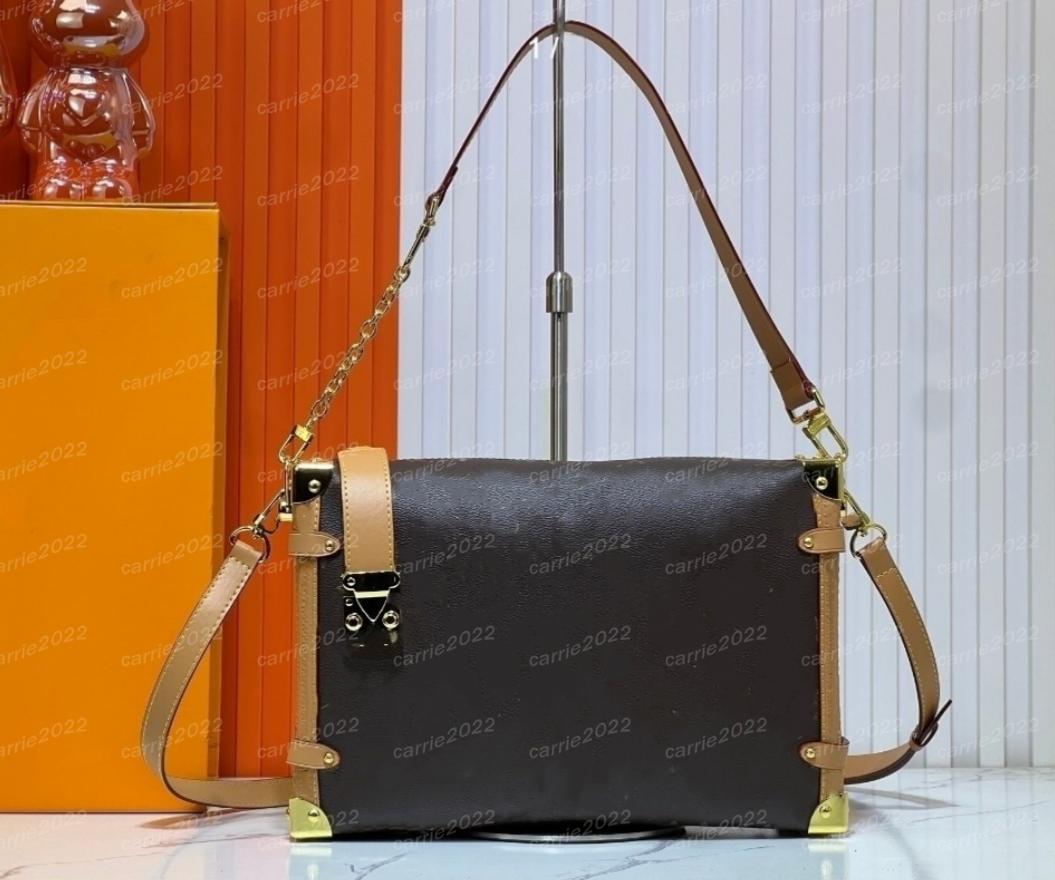 TOP SIDETRUNKPM Designer Cross Body Shoulder Handbag Purse Tote Bag Side trunk pm Chain Handbag Women Pouch Shoulder Bag M14513 Messenger Bag Crossbody Bag Brown