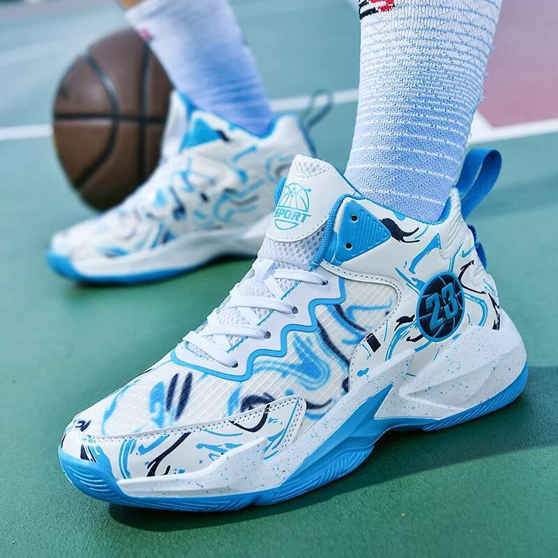 Designer's New Men's Basketball Mesh Breathable Anti Slip Sports Shoes For Teenagers Casual Sports Multifunctional Men's Shoes Basketba