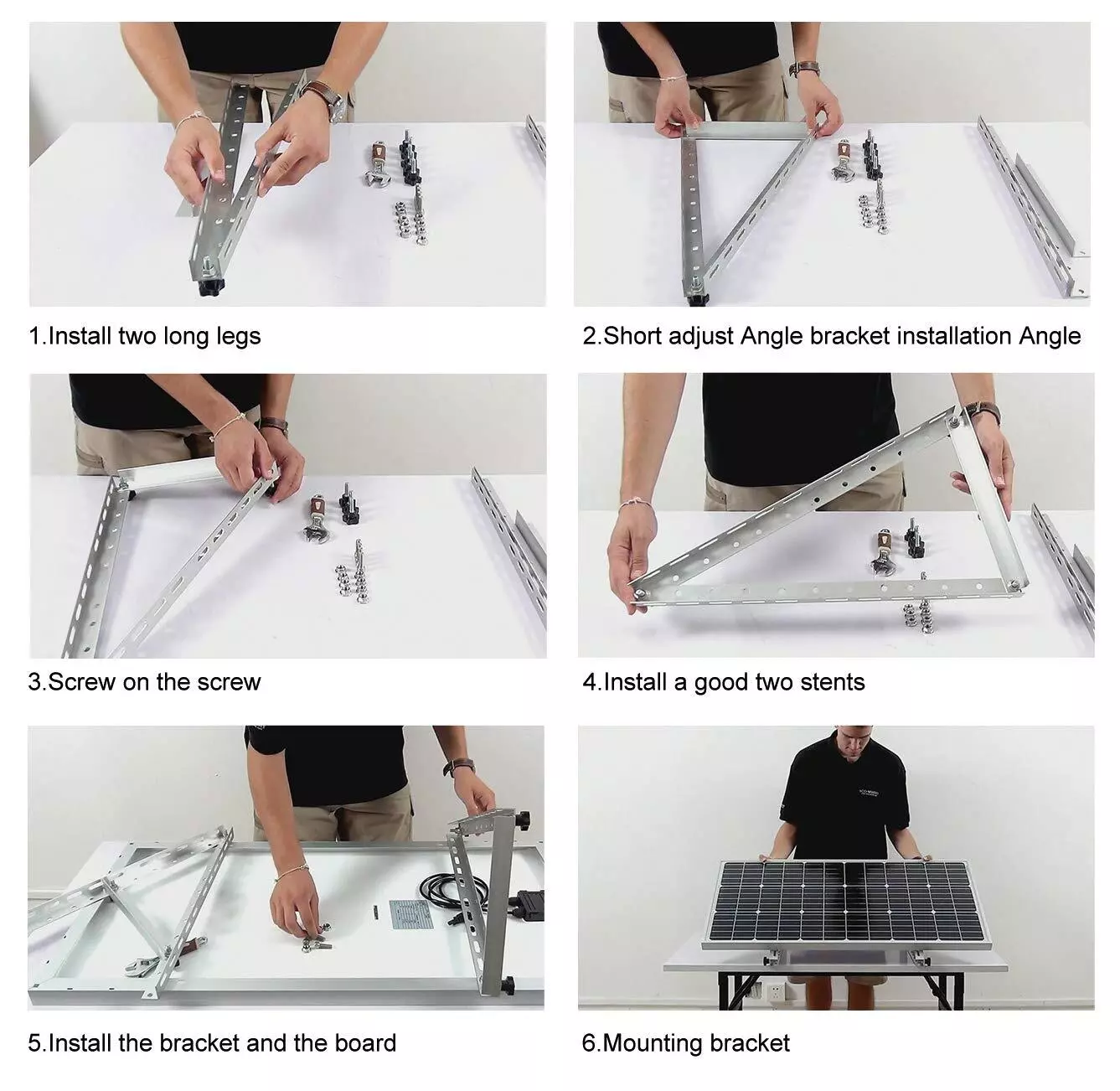 PV Solar Module Bracket Solar Panel Stand Up Up to 104cm Flat Roof DHL