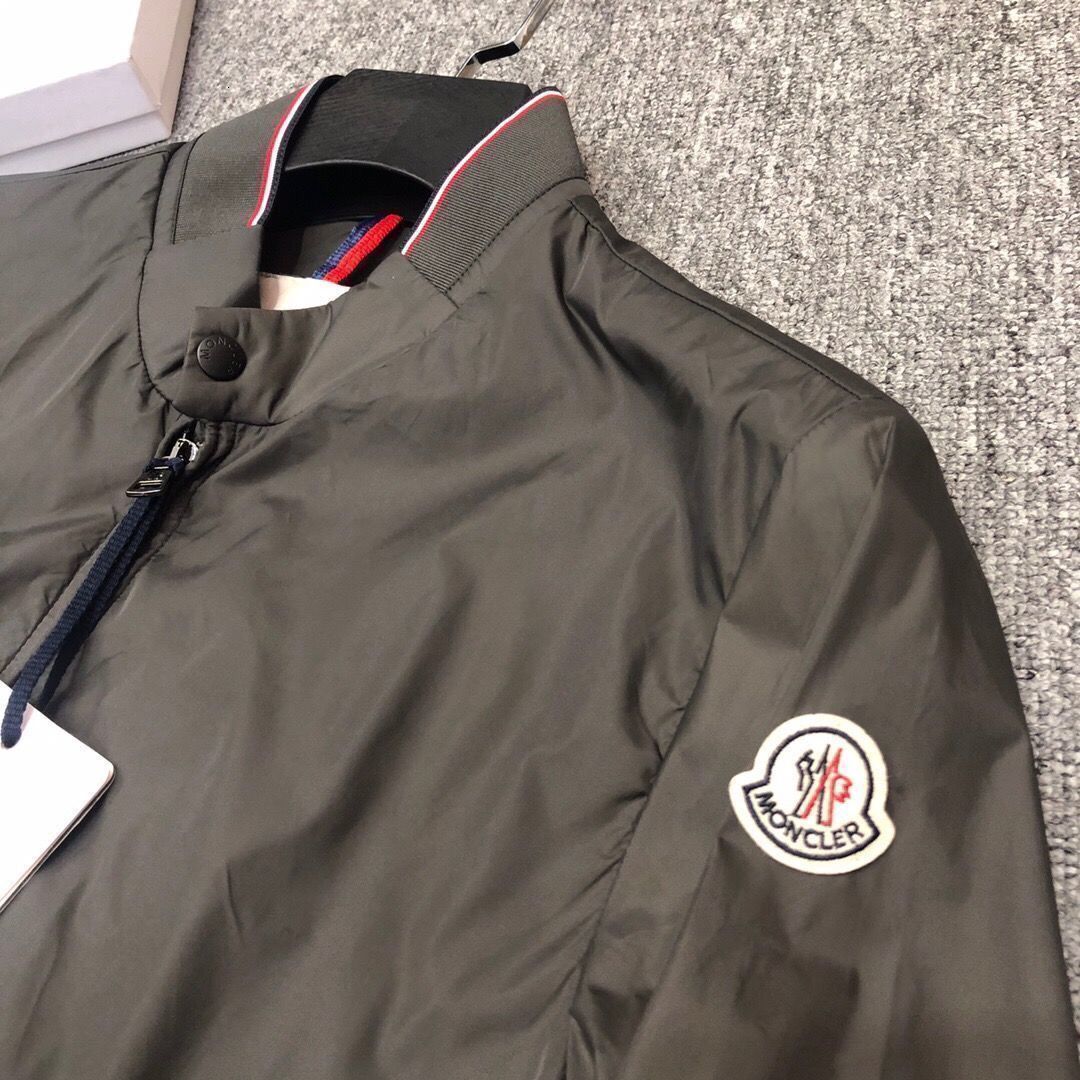 M's new thin slim fit men's outdoor casual fashion stand up collar business zipper solid color jacket