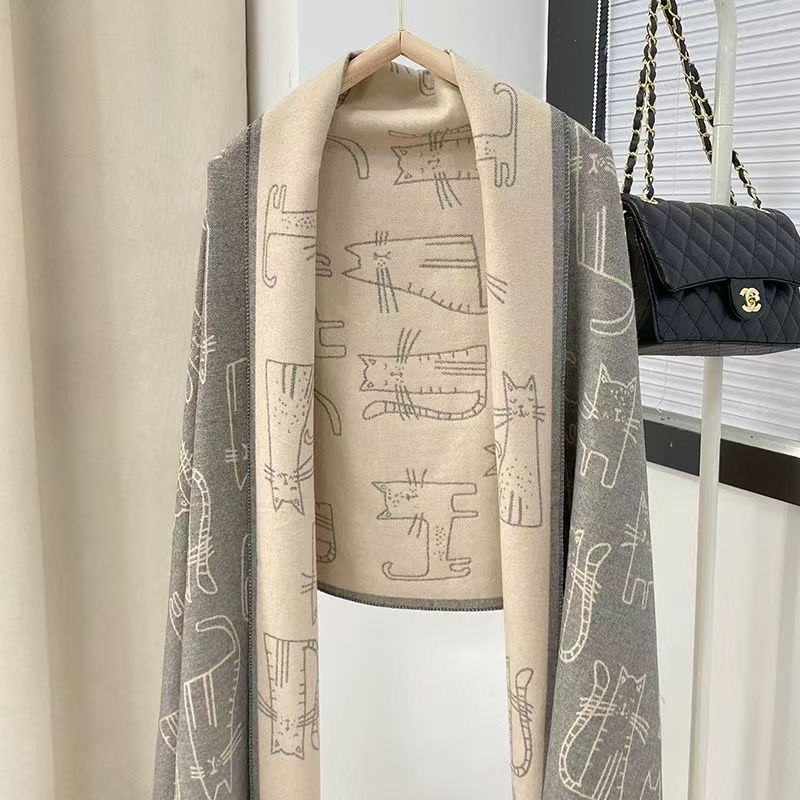 T387 summer shawl spring and autumn outerwear female office nap blanket cover blanket cashmere scarf female cervical vertebrae protection