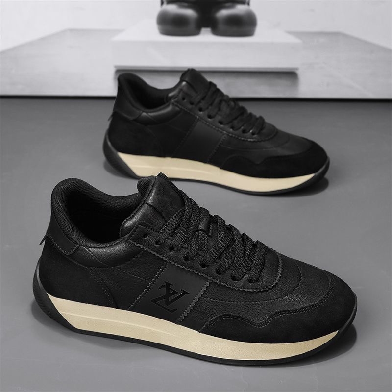 Designers new free shipping 2025 new trend running casual sneakers men's shoes thick soles non-slip black fashion shoes are matched with casual s