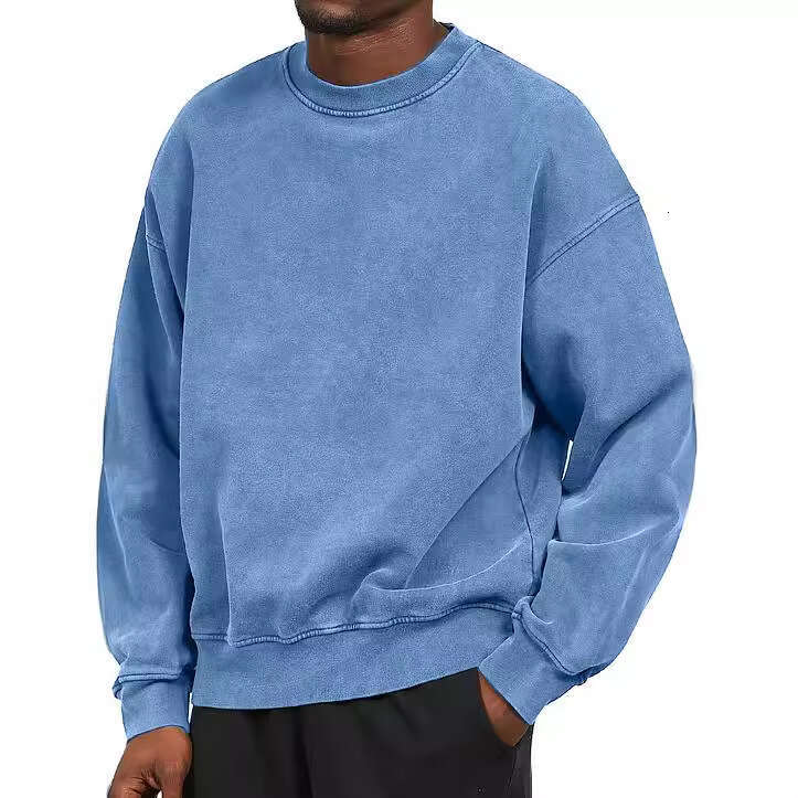 Heavy duty Thick Stir fried wer Round Neck Loose Shoulder Sleeve Men's Sweatshirt 2025 New Casual Versatile Fashion Clothing