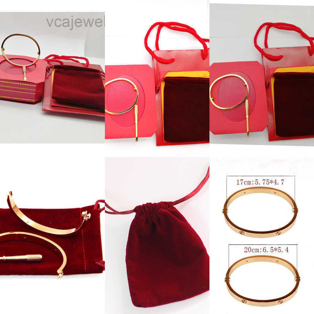 Titanium Steel Love WholesalHot Bracelets silver rose gold Bangles Women Men Screw Screwdriver Bracelet Couple Jewelry with original box set SQX8