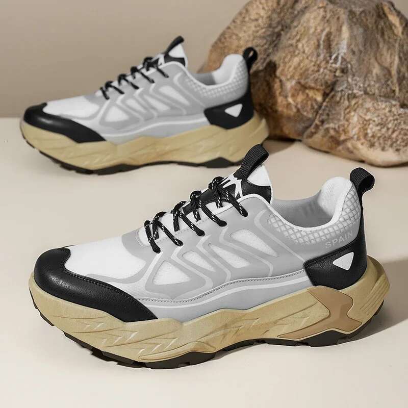 Designer Shoes Thick Soled Breathable Anti Slip Sports Shoes 2025 Spring Men's Hiking And Mountaineering Casual Shoes Fashionable And Comfortable