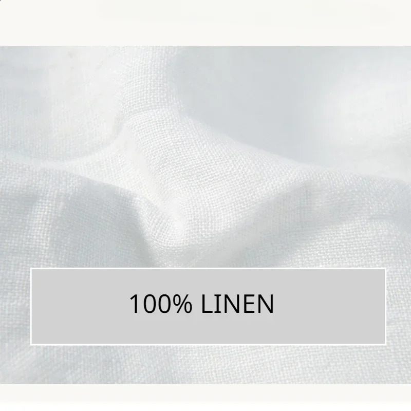 Summer pure linen short sleeved mens T-shirt thin solid color ultra-thin mens clothing plus size BL888 250328