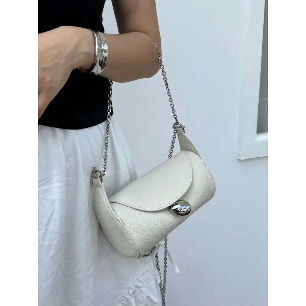Women's Bags Women New Cowhide Genuine Leather Chain Shoulder Elegant Ladies Party Flap Underarm Bags Designer Small Pouch Crossbody Bag