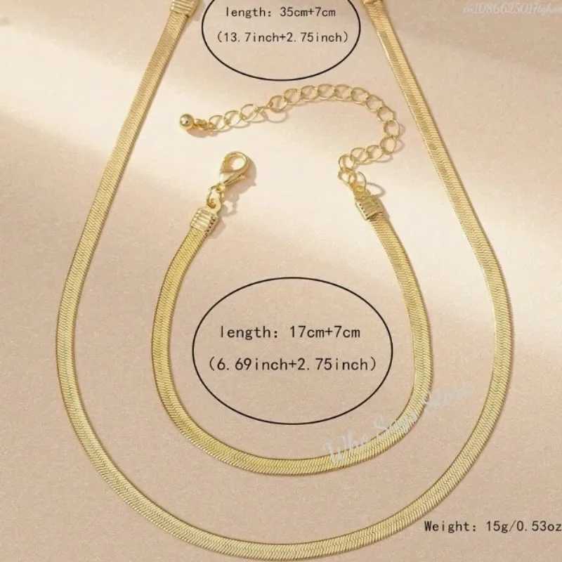Hot Fashion Unisex Snake Chain Women Necklace Choker Stainless Steel Herringbone Gold Color Chain Necklace For Women Jewelry Z250331