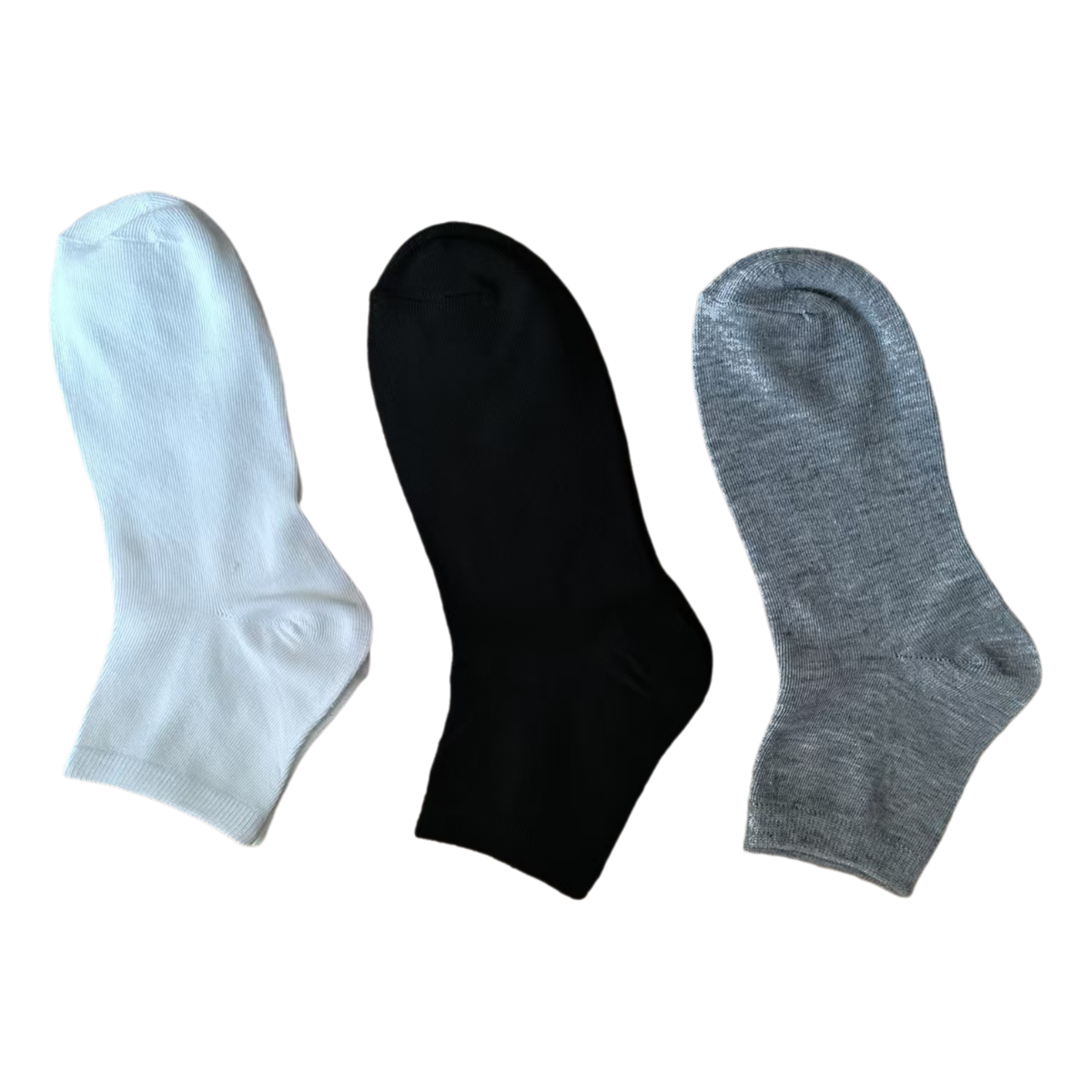 Solid color flat mid-calf casual business models suitable for all kinds of business casual sports people made of polyester A pack of 10 pairs