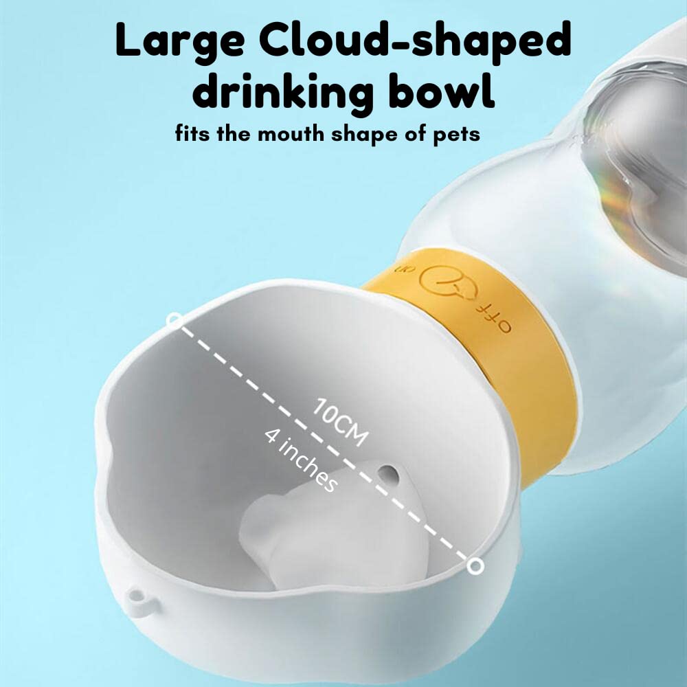 Portable Dog Water Bottle 2 in 1 Pet Water Dispenser with Food Container Multifunctional Leak Proof Dog Travel Water Bottle Drinking and Eating for Wa - view 5