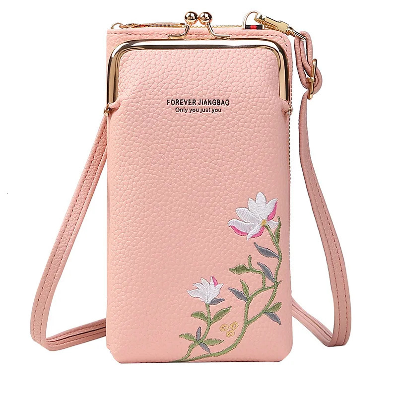2025S New Free Shipping Designer Bag Womens Long Embroidered Mobile Phone Bag Female Shoulder Straps Handbag Crossbody Bag Ladies Wallet Coin Purses C