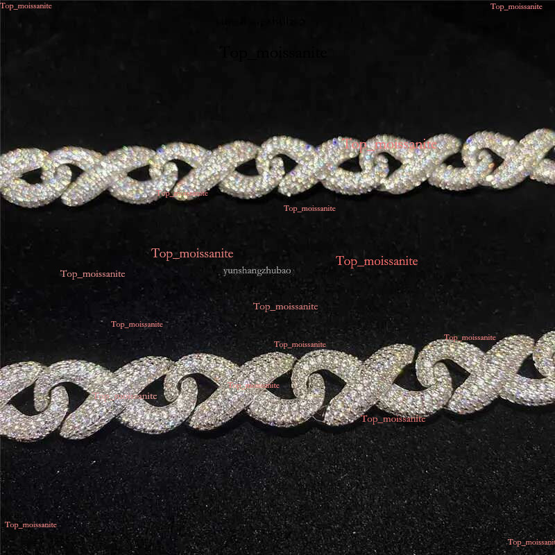 Moissanite k Full Iced Out Classic Box Clasp Fine Hip Hop Men Jewelry Cuban Necklace Chain Free delivery to your doorstep
