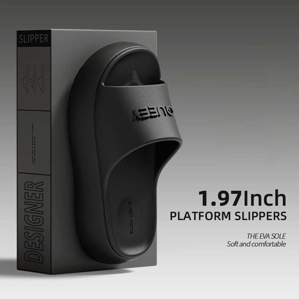 New Arrival Fashion womens slippers 6cm thick sole pressure distribution soft and comfortable bouncing beach sandals anti slip and lightweight shoes T