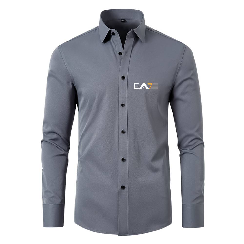 Mens Dress Shirts Designer Casual Slim Fit Long Sleeve Business Shirt Male Dot Print Autumn Formal Cotton Shirts Men New Brand