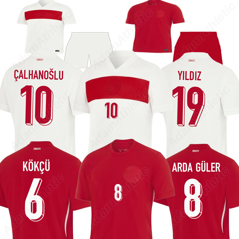 Turky jerseys 2024 CALHANOGLU ARDA GULER Turkish football shirts 24 25 YILDIZ KOKCU ENES OZAN KABAK YAZICI AKTURKOGLU soccer jersey