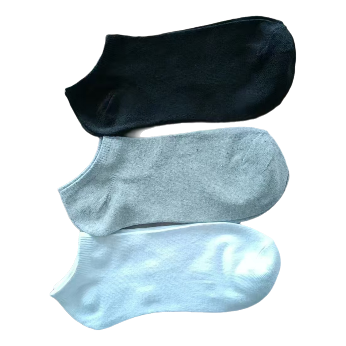 Flat solid color boat socks for Southeast Asia and hot regionsFlat solid color boat socks are breathable and comfortable! A pack of 10 pairs
