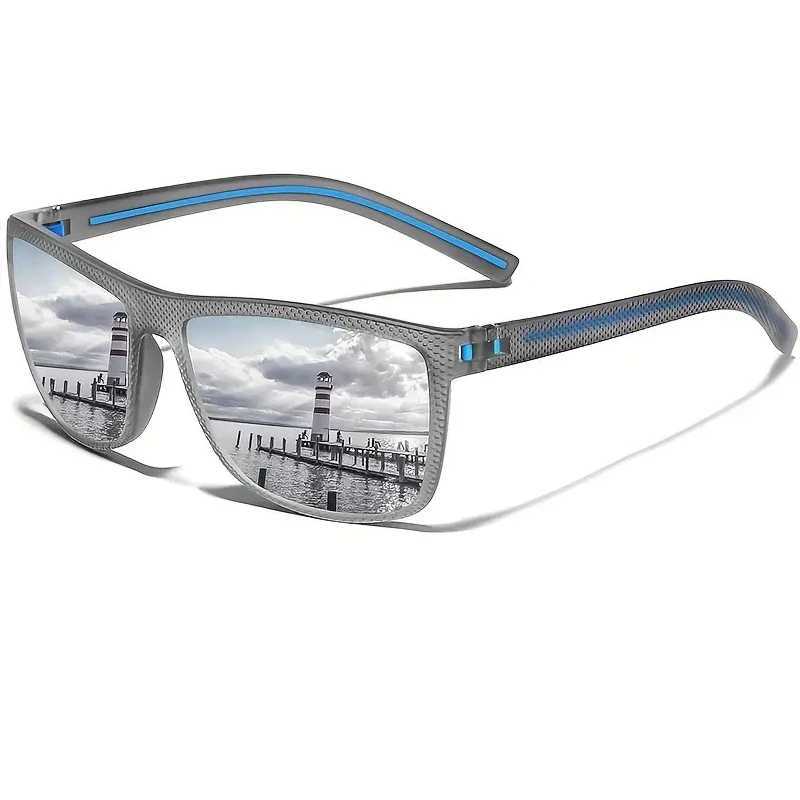 Square Polarized Sunglasses for Men and Women Lightweight Frame Sun Glasses with UV ProtectionC250411