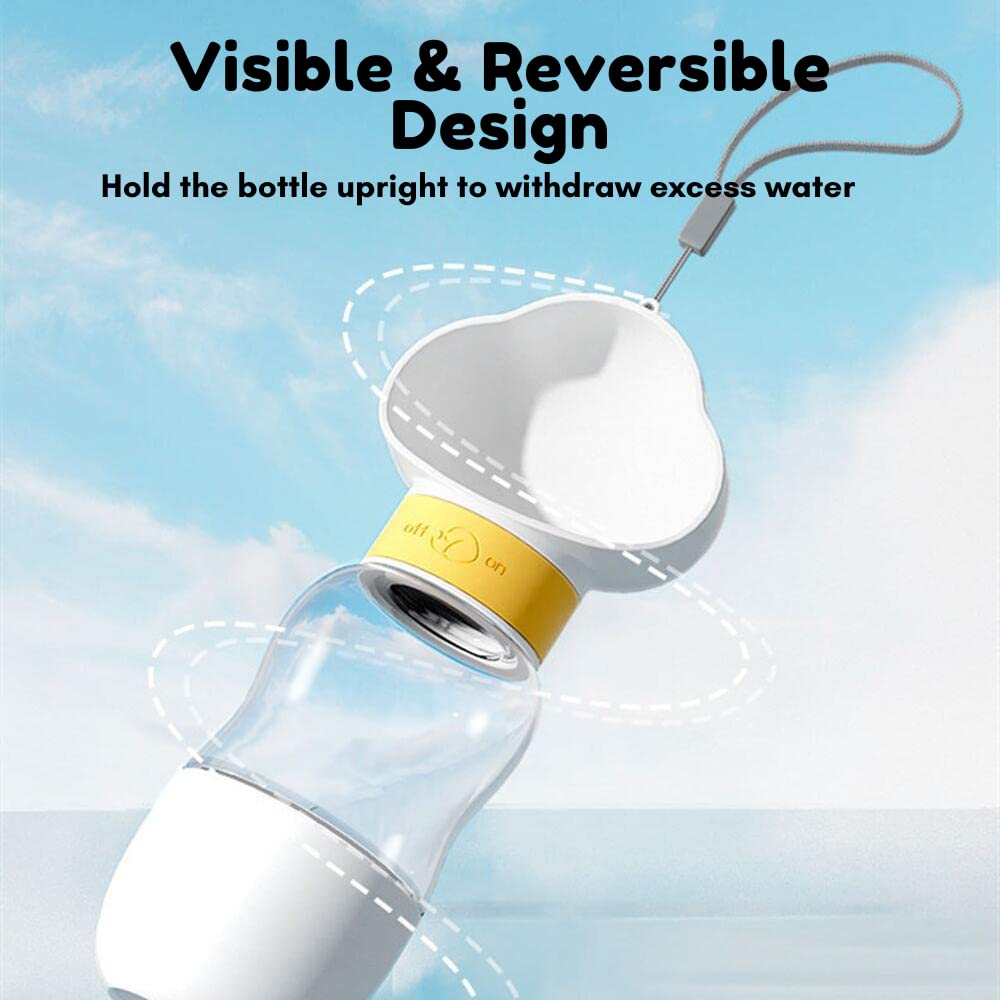 Portable Dog Water Bottle 2 in 1 Pet Water Dispenser with Food Container Multifunctional Leak Proof Dog Travel Water Bottle Drinking and Eating for Wa - view 9