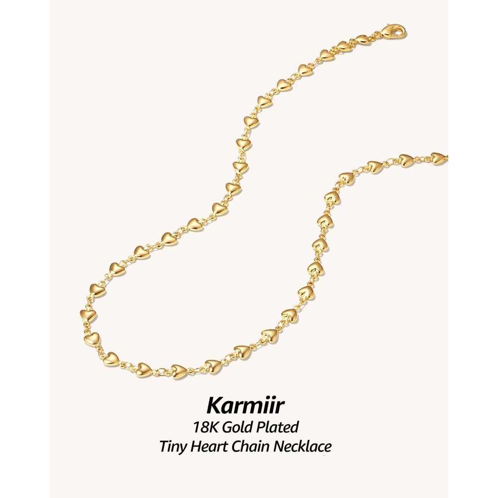 Small for Women - Gold Plated Heart Choker Necklace