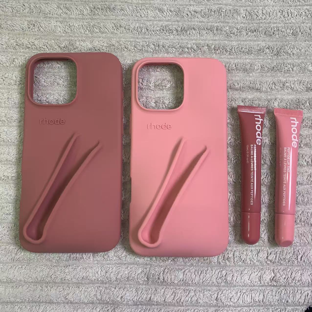 rhode phone case With lip gloss Lipstick Case iphone 16 pro max cases Lipstick Lip Balm 3D Make-Up Silicone Phone Case for iPhone 15 14 13 Holder Cover Silicone Soft 2025