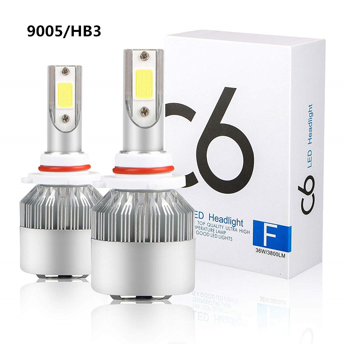 LED Headlight Conversion Kit All In One 72W 7600LM C6 Headlight Bulbs for car H4/H7/H8/H9/H11/H13/9004/9005/9006/9007/9012 Auto Headlamp 4300K 6000K 8