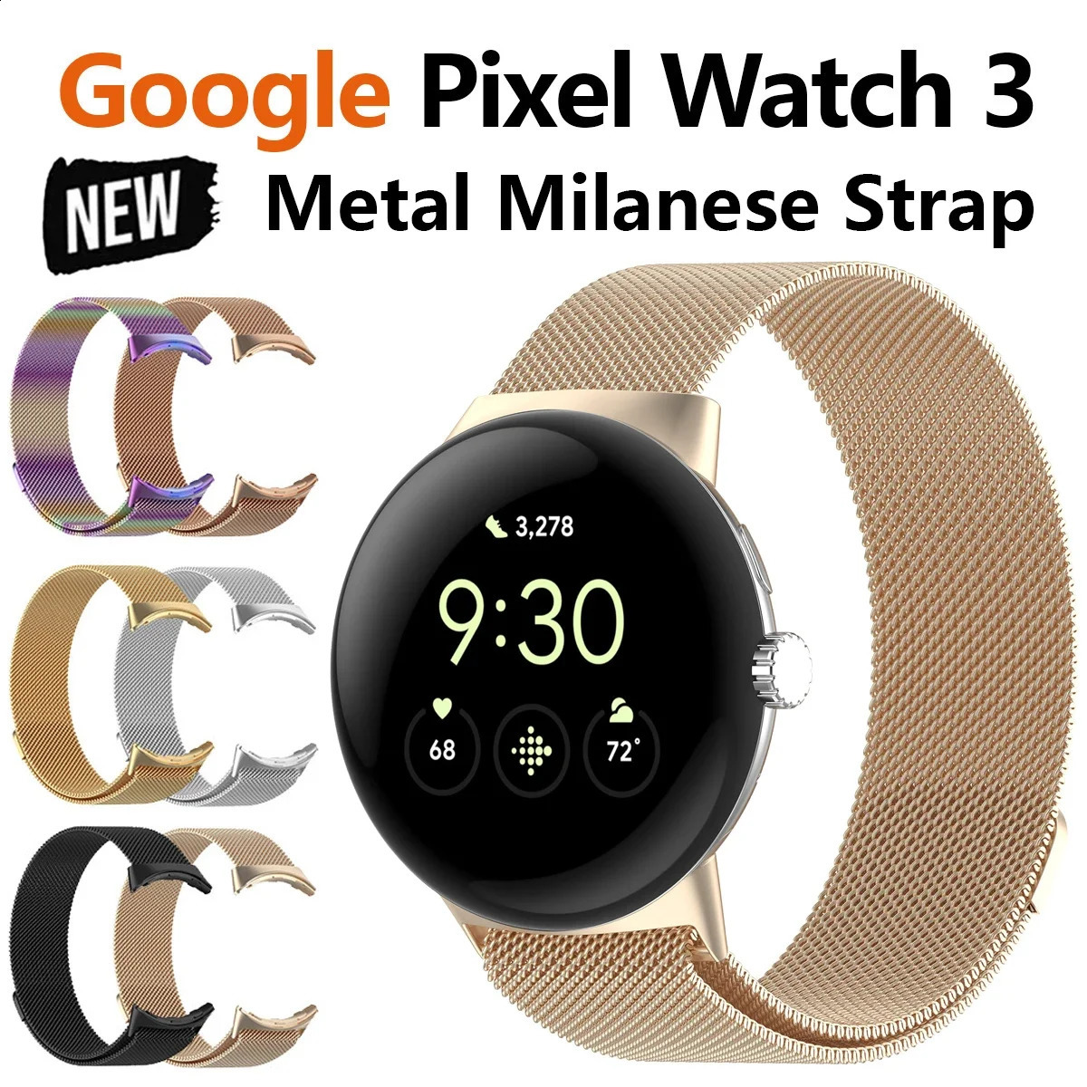 Magnetic Stainless Steel Strap For Google Pixel Watch 3 41 45mm Wristband Bracelet Replaced Correa For Google Pixel Watch 2 Band 250324