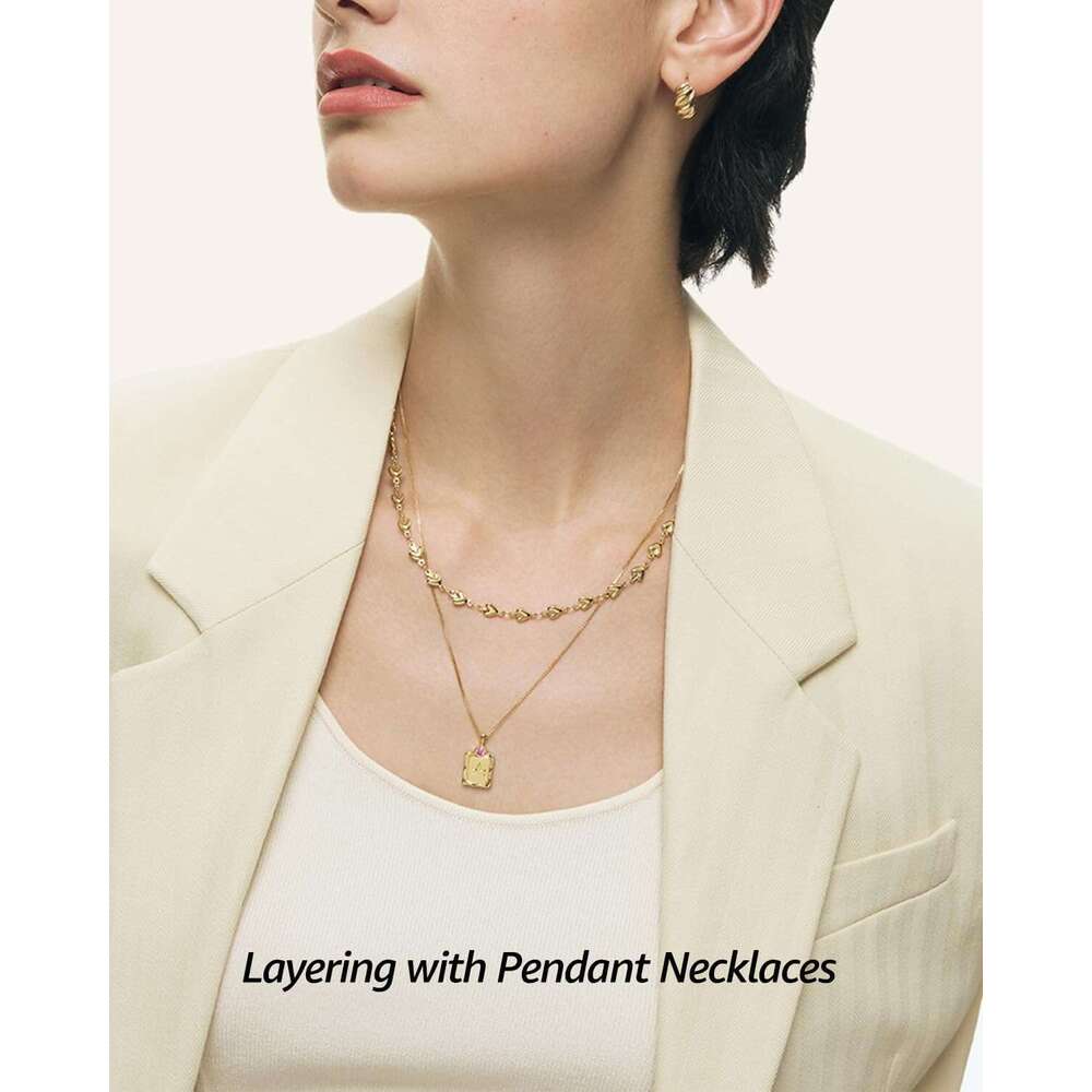 Small for Women - Gold Plated Heart Choker Necklace