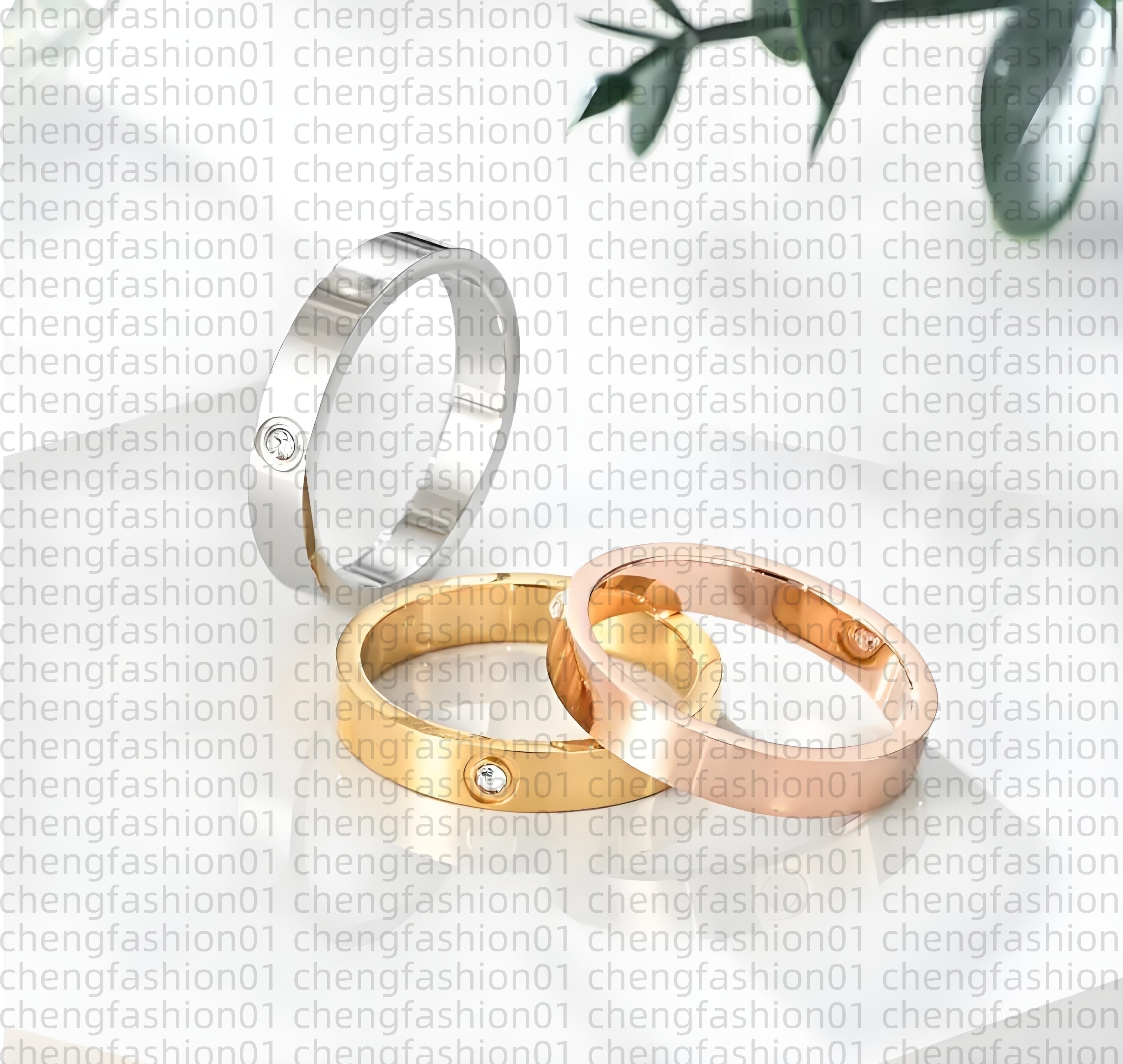 Classic love ring designer titanium steel jewellery men and women couples wedding ring Valentine's Day gift never tarnish non-allergic width 4/5/6mm chengfashion01
