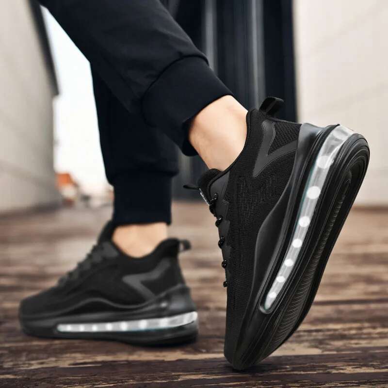Designer Shoes Running Shoes Air Cushion Spring And Autumn New Styles For Men Fashionable, Breathable Soft Soled Running And Jogging Shoes Men's 