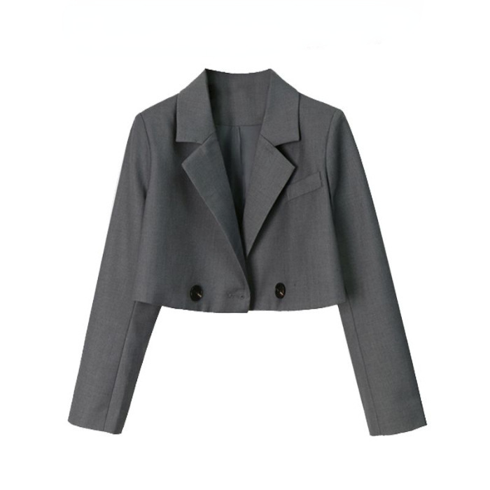 H330Chic Women's Blouses for Students - Trendy Short Suit Tops Ideal for Spring and Fall Seasons