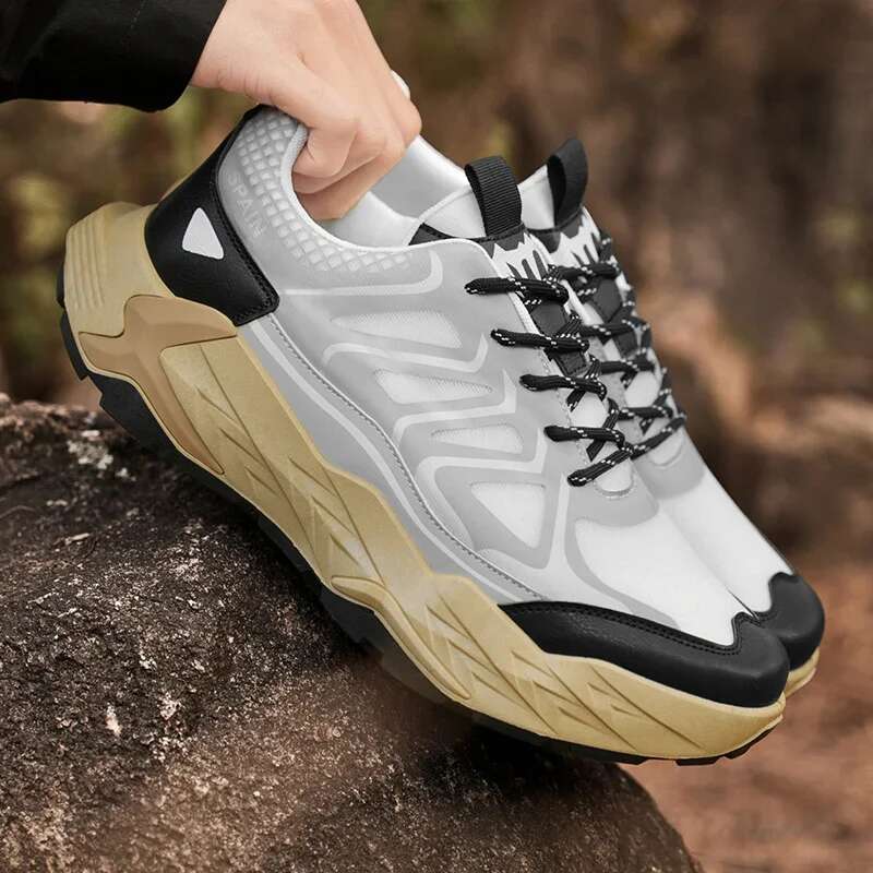 Designer Shoes Thick Soled Breathable Anti Slip Sports Shoes 2025 Spring Men's Hiking And Mountaineering Casual Shoes Fashionable And Comfortable