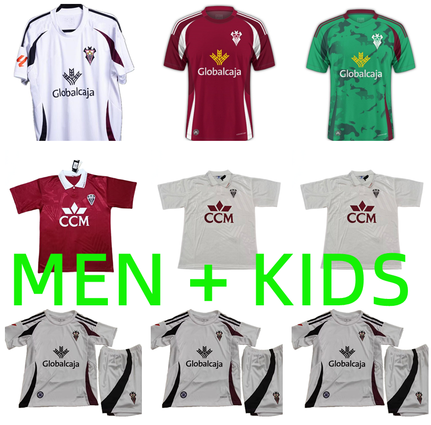 2024 2025 Albacete Soccer Jerseys 1994 1995 retro 24 25 Fran alvarez Flavien Boyomo Riki Special Edition Customized Albacete man kit football shirt Men kids ki