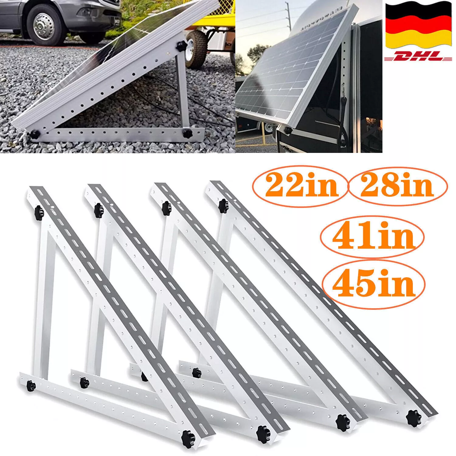 PV Solar Module Bracket Solar Panel Stand Up Up to 104cm Flat Roof DHL