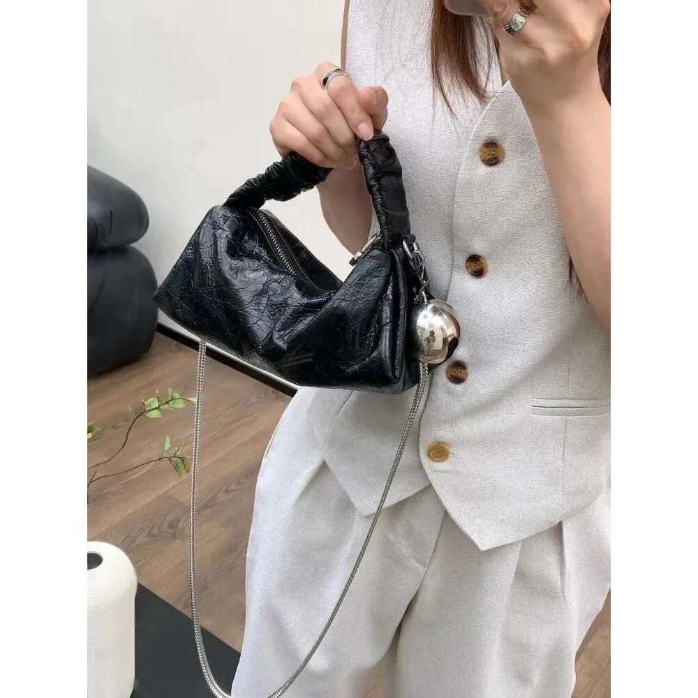 Women's Bags Women Design Genuine Leather Bag Fashion Zipper Casual Tote Handbag Chain Single Shoulder Summer New Ladies Crossbody Bags