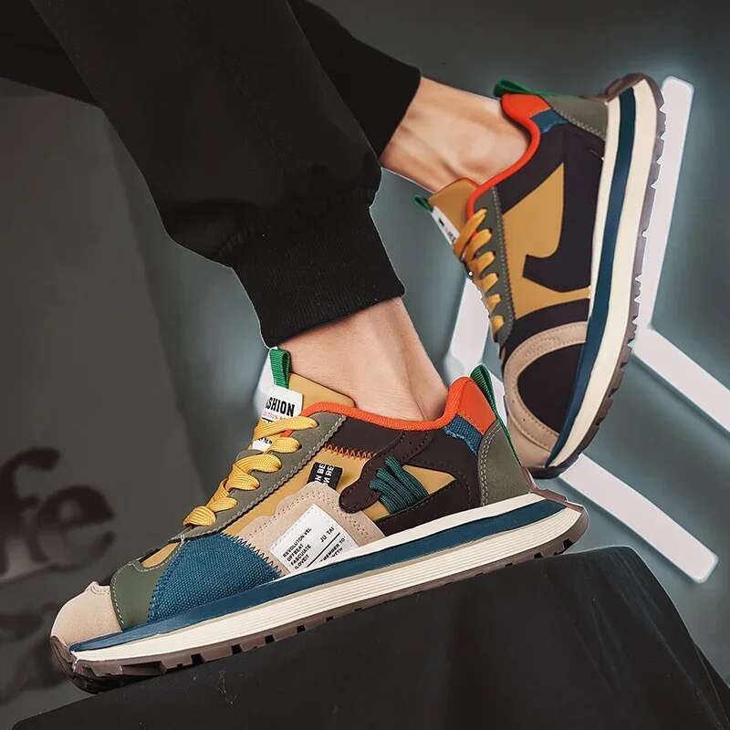 Designer Shoes 2025 Fashionable Breathable Niche Design Running Shoes Thick Soled Casual Sports Shoes Men's Thick Soled Men's Fashionable Wa