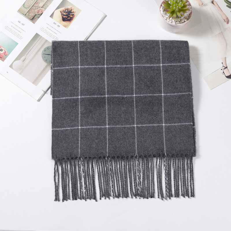 K268 Fashion British plaid imitation cashmere scarf children autumn and winter men's couple warm shawl foreign trade neck scarf manufacturer