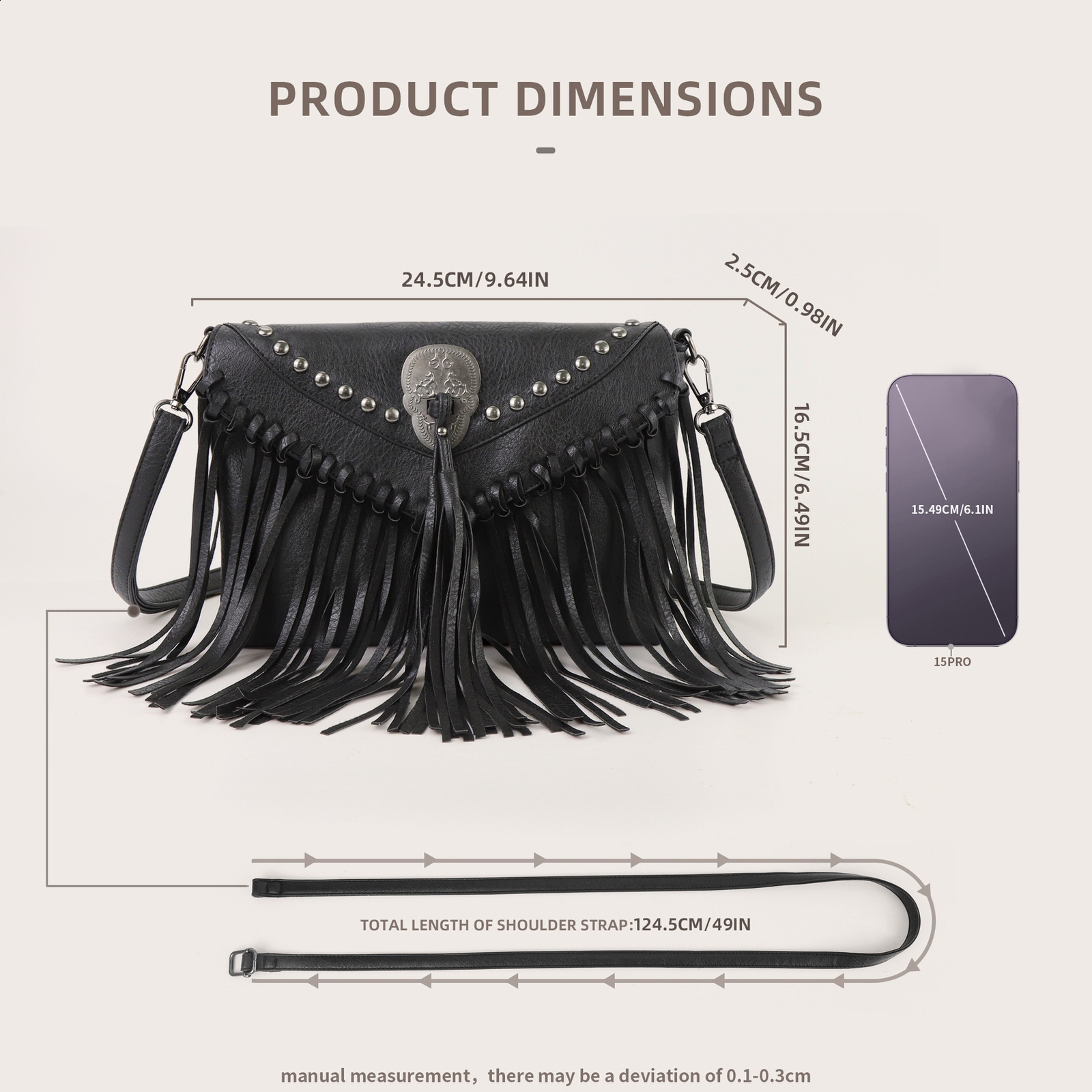 Evening Bags Celela Original Shoulder Bag For Women PU Leather Clutch er Handbags Western Purse Fringe Messenger Bag 230506