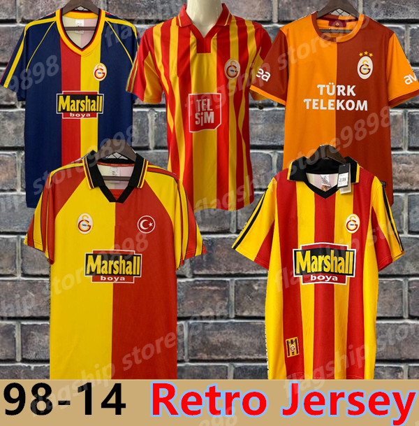 99 00 13 14 Galatasaray Mens Soccer Jerseys Michael Seri Falcao Belhanda Luyindama Mostafa Feghouli Diagne ZIYECH Retro Home Away Football Shirt