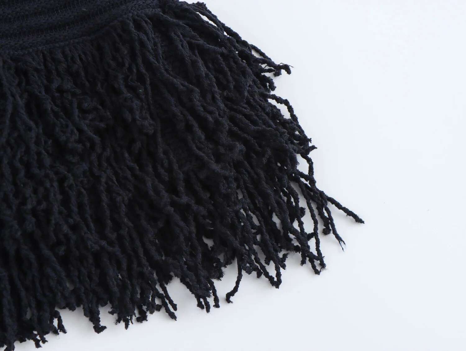 DEEABAE Korean Version Women's Tassel Embellishment Temperament Lapel Long Sleeved Knitted Cardigan High Waisted Skirt Set