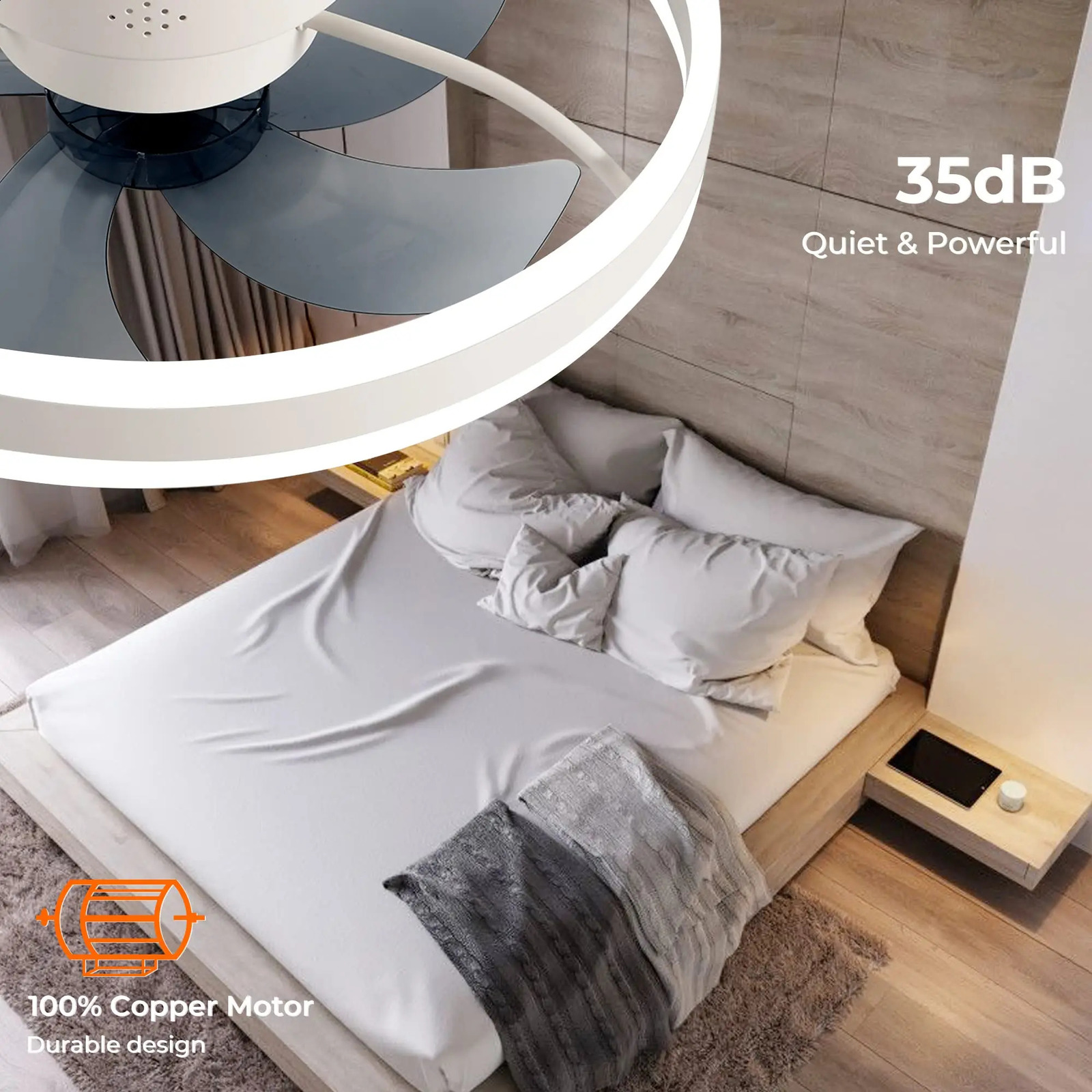 Ceiling Fan With Light And Remote Control Fanstira LED Lamp Small Decorative Fans Cooler Decoration For Bedroom Home Appliance 250325