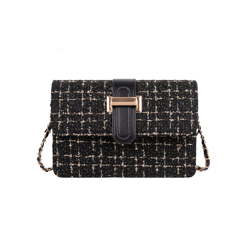 2025S New Model Texture Spring New Trendy Korean Edition Woven Grid Small Square Fashion Women S Single Shoulder Crossbody Bag
