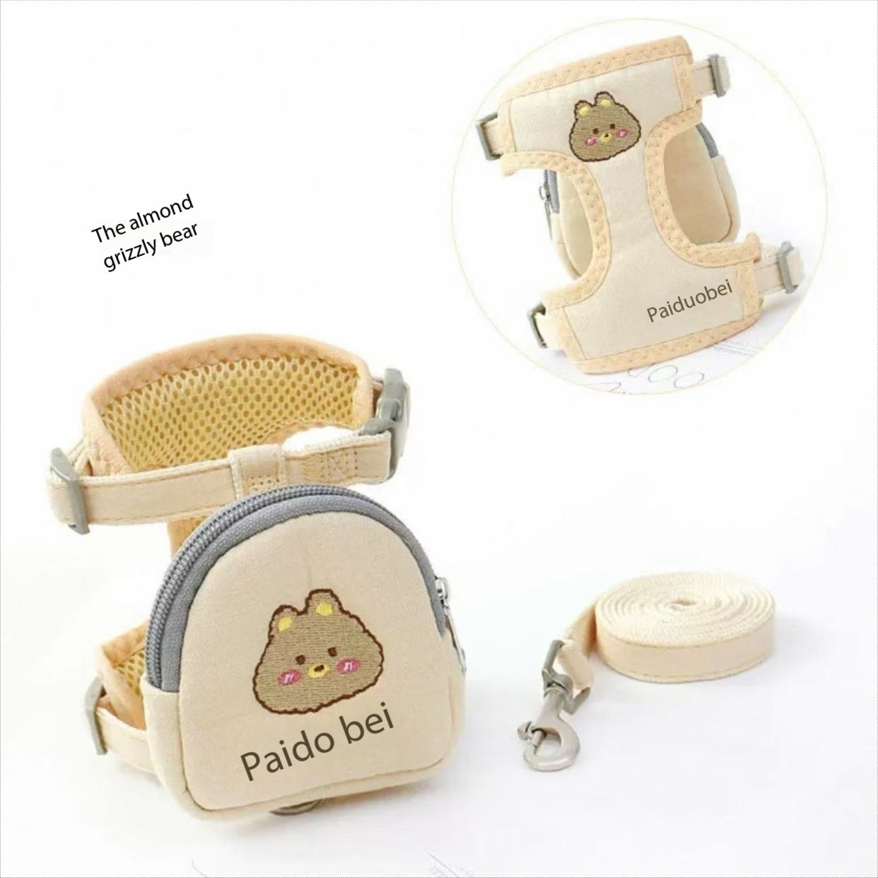 Cat traction rope anti slip vest style chest strap adjustable for outdoor use, cat walking rope, cat chain, cat rope