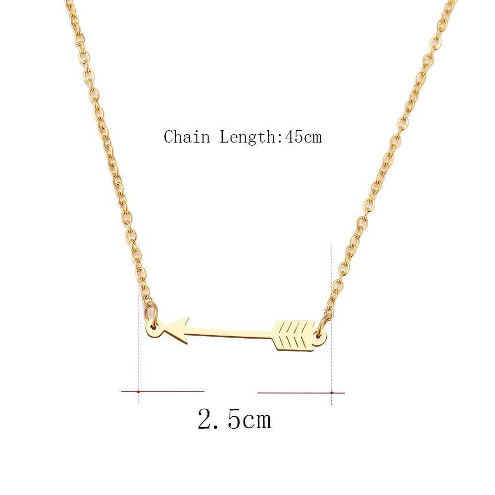 DOTIFI Stainless Steel Necklace For Women Man Lucky Love Arrow Pendant Choker Necklace Engagement High QualityJewelry Z250331